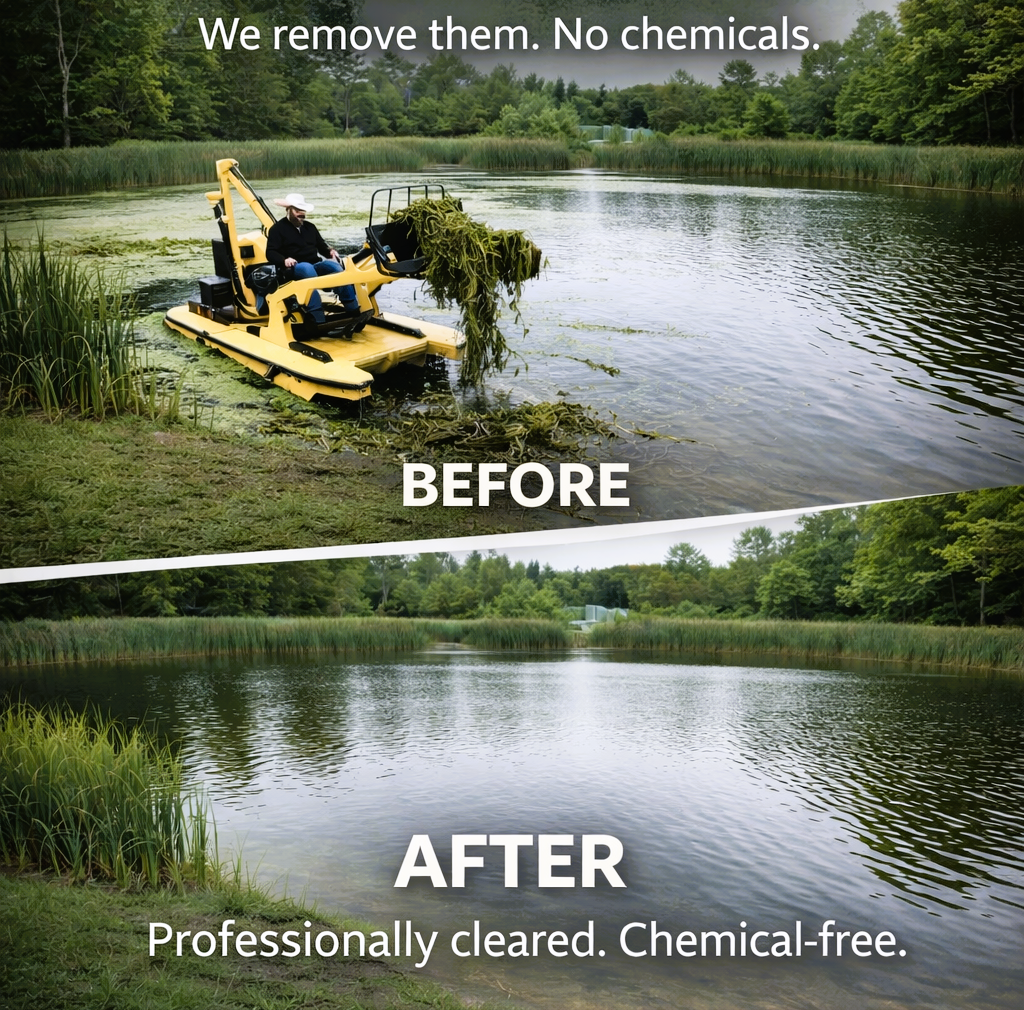 Pond clearing in progress